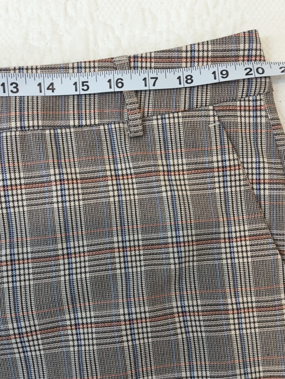 Liverpool Los Angeles Ankle Pants in Navy/ Cream Glenn Plaid Size 18W - Picture 7 of 10